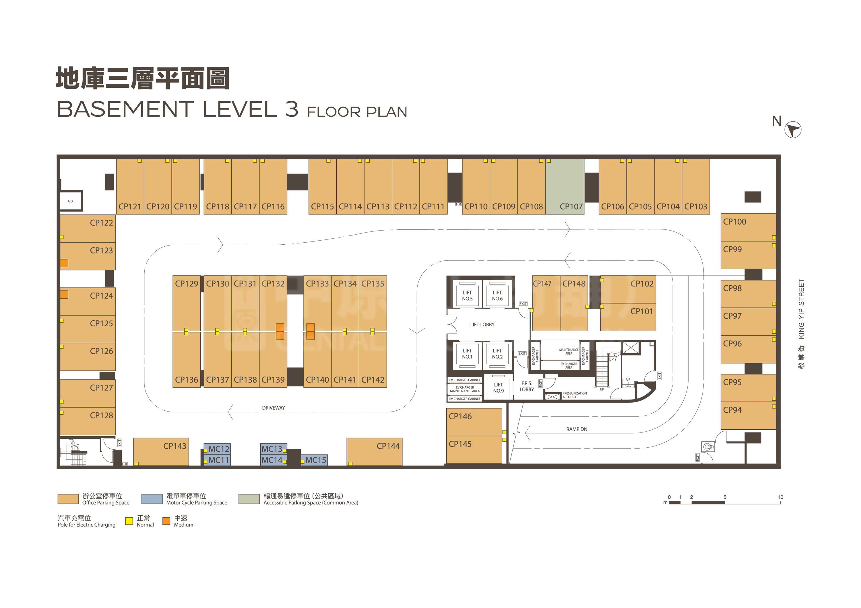 雲訊廣場雲訊廣場平面圖 - 地庫三層｜寫字樓一手新盤｜中原工商舖