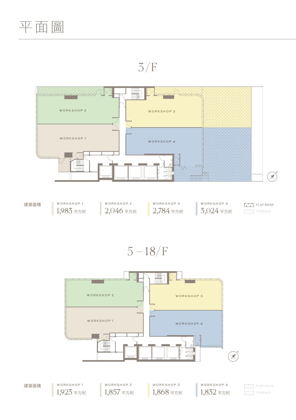 海傲海傲3楼及5-18楼平面图｜工业一手新盘｜中原工商铺