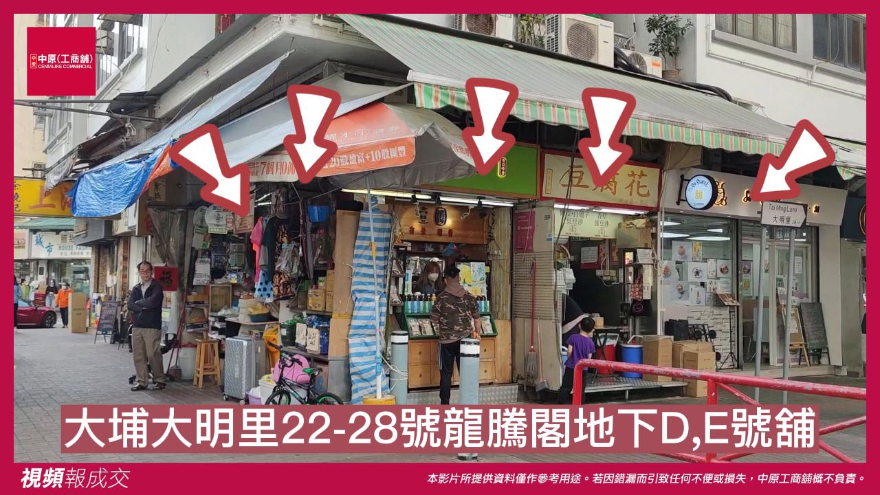 大埔 大明里22-28號龍騰閣 地下D,E號舖｜中原工商舖