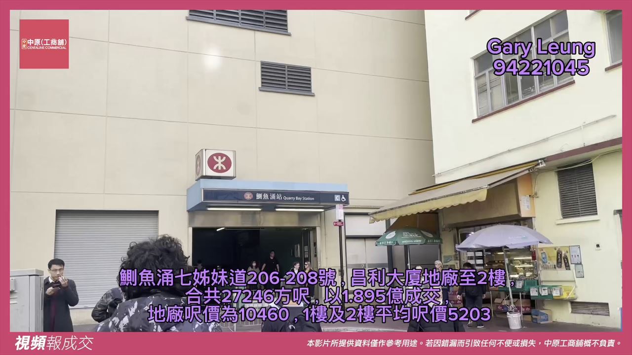 鰂魚涌 昌利大廈地下至二樓｜中原工商舖